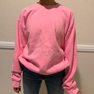 Pink TopShop sweater.